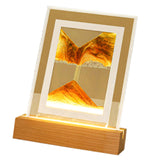 Maxbell Flowing Moving Sand Picture Light Display USB Motion Home Decor Yellow