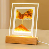 Maxbell Flowing Moving Sand Picture Light Display USB Motion Home Decor Yellow