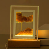 Maxbell Flowing Moving Sand Picture Light Display USB Motion Home Decor Yellow