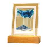 Maxbell Flowing Moving Sand Picture Light Display USB Motion Home Decor Blue