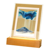 Maxbell Flowing Moving Sand Picture Light Display USB Motion Home Decor Blue