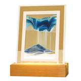 Maxbell Flowing Moving Sand Picture Light Display USB Motion Home Decor Blue