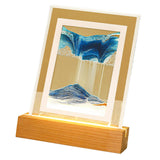 Maxbell Flowing Moving Sand Picture Light Display USB Motion Home Decor Blue