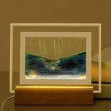Maxbell Flowing Moving Sand Picture Light Display USB Motion Home Decor Blue