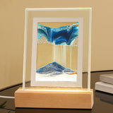 Maxbell Flowing Moving Sand Picture Light Display USB Motion Home Decor Blue