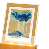 Maxbell Flowing Moving Sand Picture Light Display USB Motion Home Decor Blue