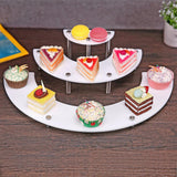 Maxbell Acrylic Display Stand with Metal Legs Cosmetic Showcase Display Risers White