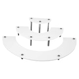 Maxbell Acrylic Display Stand with Metal Legs Cosmetic Showcase Display Risers White