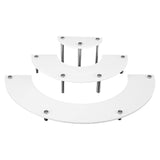 Maxbell Acrylic Display Stand with Metal Legs Cosmetic Showcase Display Risers White