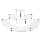 Maxbell Acrylic Display Stand with Metal Legs Cosmetic Showcase Display Risers White