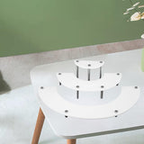 Maxbell Acrylic Display Stand with Metal Legs Cosmetic Showcase Display Risers White