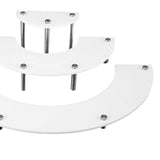 Maxbell Acrylic Display Stand with Metal Legs Cosmetic Showcase Display Risers White