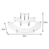 Maxbell Acrylic Display Stand with Metal Legs Cosmetic Showcase Display Risers White