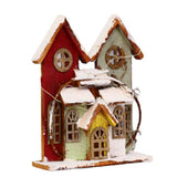 Maxbell Mini Lighted House Statue Ornament Light Table Resin Garden Xmas Home