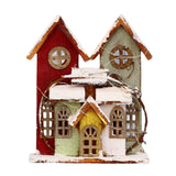 Maxbell Mini Lighted House Statue Ornament Light Table Resin Garden Xmas Home