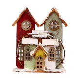 Maxbell Mini Lighted House Statue Ornament Light Table Resin Garden Xmas Home