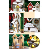 Maxbell Mini Lighted House Statue Ornament Light Table Resin Garden Xmas Home