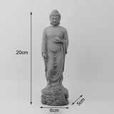 Maxbell Small Buddha Statue Meditation Gift Standing Craft Porch Garden Home