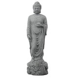 Maxbell Small Buddha Statue Meditation Gift Standing Craft Porch Garden Home