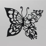 Maxbell Butterflies Wall Art Silhouette Wrought metal for Bedroom Fence Decoration 29.5cmx24cm