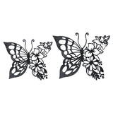 Maxbell Butterflies Wall Art Silhouette Wrought metal for Bedroom Fence Decoration 29.5cmx24cm