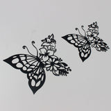 Maxbell Butterflies Wall Art Silhouette Wrought metal for Bedroom Fence Decoration 29.5cmx24cm