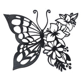 Maxbell Butterflies Wall Art Silhouette Wrought metal for Bedroom Fence Decoration 29.5cmx24cm