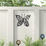 Maxbell Butterflies Wall Art Silhouette Wrought metal for Bedroom Fence Decoration 29.5cmx24cm