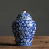 Maxbell Ancient Chinese Style Creative Porcelain Ginger Jar Airtight Lid Storage Jar