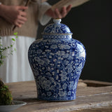 Maxbell Ancient Chinese Style Creative Porcelain Ginger Jar Airtight Lid Storage Jar