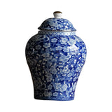 Maxbell Ancient Chinese Style Creative Porcelain Ginger Jar Airtight Lid Storage Jar
