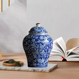 Maxbell Ancient Chinese Style Creative Porcelain Ginger Jar Airtight Lid Storage Jar