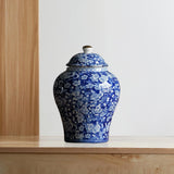 Maxbell Ancient Chinese Style Creative Porcelain Ginger Jar Airtight Lid Storage Jar