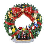 Maxbell Xmas Wreath Rotating Train Hanging Decor for Party Christmas Decoration