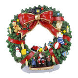 Maxbell Xmas Wreath Rotating Train Hanging Decor for Party Christmas Decoration