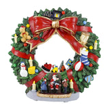 Maxbell Xmas Wreath Rotating Train Hanging Decor for Party Christmas Decoration