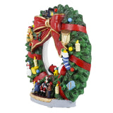 Maxbell Xmas Wreath Rotating Train Hanging Decor for Party Christmas Decoration