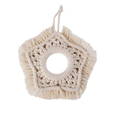 Maxbell Macrame Woven Wall Hanging Five Pointed Star Pendant Handmade Ornament