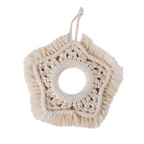 Maxbell Macrame Woven Wall Hanging Five Pointed Star Pendant Handmade Ornament