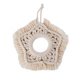 Maxbell Macrame Woven Wall Hanging Five Pointed Star Pendant Handmade Ornament