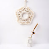 Maxbell Macrame Woven Wall Hanging Five Pointed Star Pendant Handmade Ornament