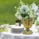 Maxbell Metal Flower Vase for Wedding Centerpiece for Birthday Living Room Party Antique Gold