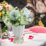 Maxbell Metal Flower Vase for Wedding Centerpiece for Birthday Living Room Party White