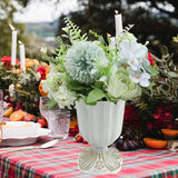 Maxbell Metal Flower Vase for Wedding Centerpiece for Birthday Living Room Party White