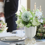 Maxbell Metal Flower Vase for Wedding Centerpiece for Birthday Living Room Party White