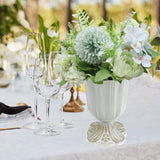 Maxbell Metal Flower Vase for Wedding Centerpiece for Birthday Living Room Party White