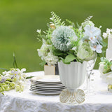 Maxbell Metal Flower Vase for Wedding Centerpiece for Birthday Living Room Party White