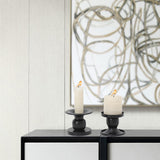 Maxbell Nordic Style Pillar Candle Holder Metal Candlestick for Dining Room Desktop