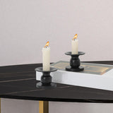 Maxbell Nordic Style Pillar Candle Holder Metal Candlestick for Dining Room Desktop
