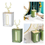 Maxbell Wall Mounted Tissue Box Paper Box for Night Stand  Green Elk
